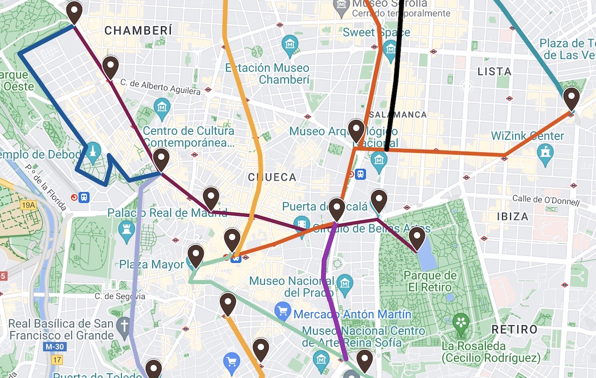 Map of Some Routes
